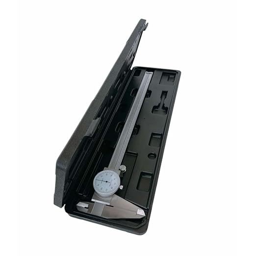 Stainless Steel 12" Mechanical Dial Caliper Measures Outside Inside Ruler Scale