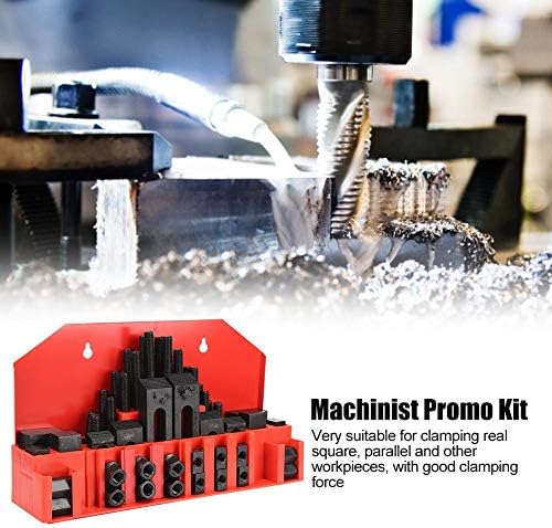 58Pcs M10 Machinist Promo Kit T-Slot Clamp Kit Lathe Mold Tool for Lathe Milling Machine CNC and Various Metal Cutting Machine Tools
