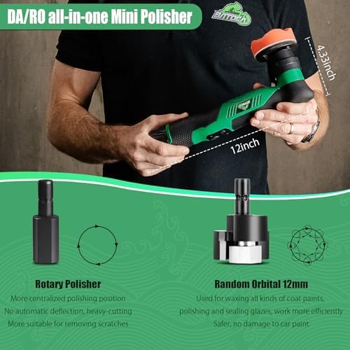 BATOCA S5 Cordless Mini Car Polisher Buffer Sander Rotary & Dual Action