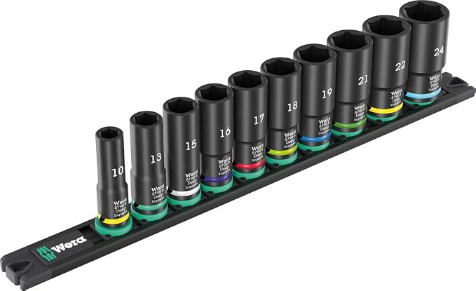 05005590001 9660 Magnetic rail B Impaktor Deep 1 socket set, 3/8" drive, 10 pieces
