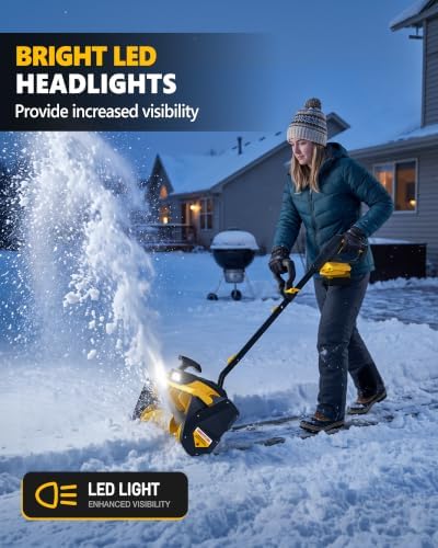 14'' Cordless Snow Shovel Compatible with Dewalt 20V Battery (No Battery)