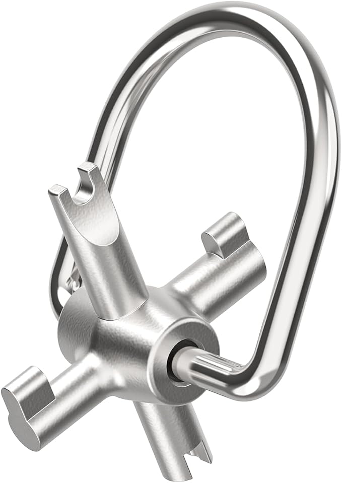 HVAC Locking Caps Key for 410A and R22 Refrigerant Safety Caps, for Installation and Removal of Locking Caps Used, Tamper Resistant Key Tool