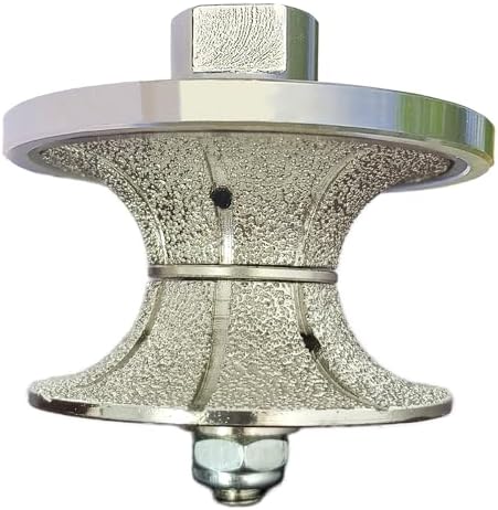 V40J 1-1/2 inch Diamond Full Bullnose Profile Wheel Diamond Hand Profiler Router Bit Wheel with 5/8-11 Thread for Grinder Polisher Granite Marble Concrete and Countertop Edge Shaping