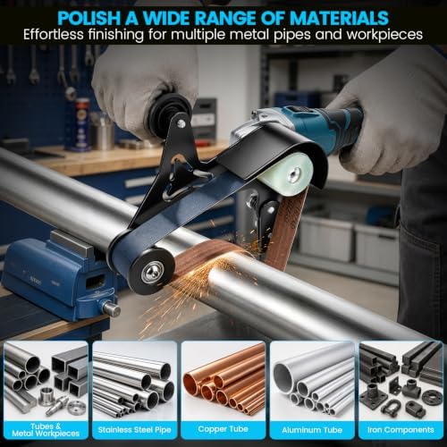 1200W Brushless Cordless Pipe Belt Sander, 3 Speeds Adjustable Tube Sander