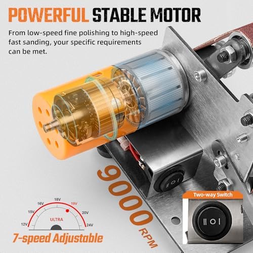SI FANG Mini Electric Belt Sander Knife-Sharpener Small Bench Grinder
