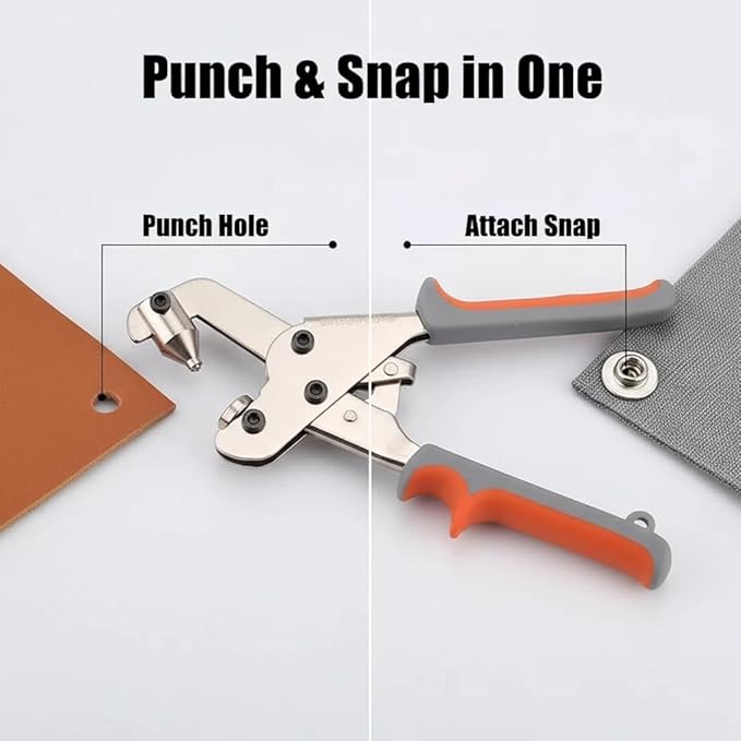 Snap Fastener Tool, BILLION GOLD Canvas Snap Kit, Heavy-Duty Snaps Tool for Boat Covers, Canvas, Leather, Tarps - 20 Sets Snap Buttons