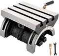 BestEquip Tilting Milling Table 10x7inch Tilting Angle Milling Machine 0-80°Adjustable Swivel Angle Plate with 3 T-slots and an Adjustable Crank Handle Heavy Duty Tilting Milling Machine for Grinding