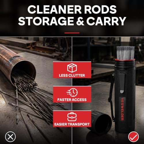 YESWELDER E6011 E7018 Welding Rods with Tube Black 2-Pack