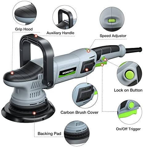 WORKPRO 6" Dual Action Random Orbital Polisher Kit