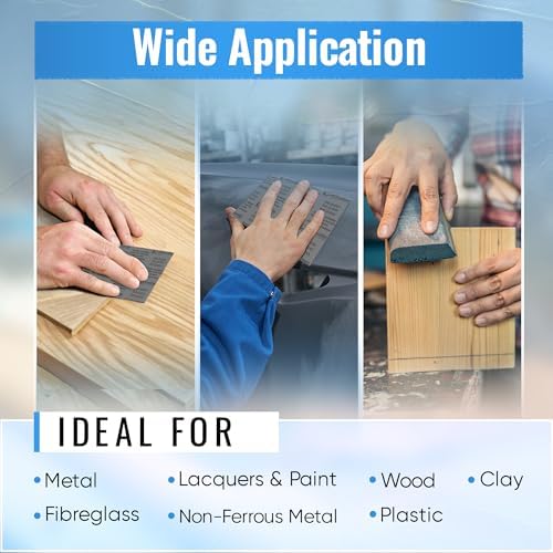 500 Grit Sandpaper Sheets 9 x 11 in Silicon Carbide, Pack of 10, Wet Dry Abrasive Paper for Wood, Metal Prep, Paint Smoothing, Primer Leveling, Automotive Plastic Finish, Drywall Repair