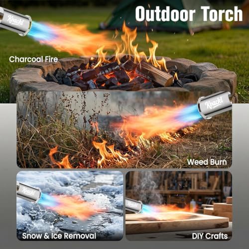 KOACKL 24" CSA Propane Torch 2372°F Adjustable Flame BBQ Camping Green