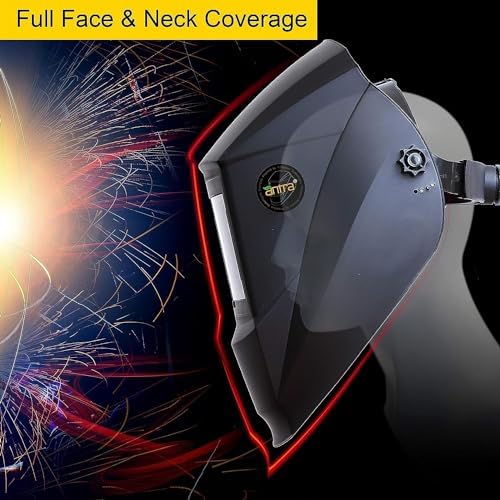 Antra Digital Solar Power Auto-Shading & Darkening Welding Helmet DP5A-0000 True Color 3/5-13 w/Tack Mode, Shade Lock, Two Step Delay, Low TIG Rating 2A - Precision Protection for Welding Excellence