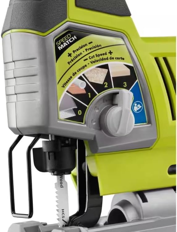 RYOBI 6.1 Amp Variable Speed Orbital Jigsaw with Speed Match (Renewed)