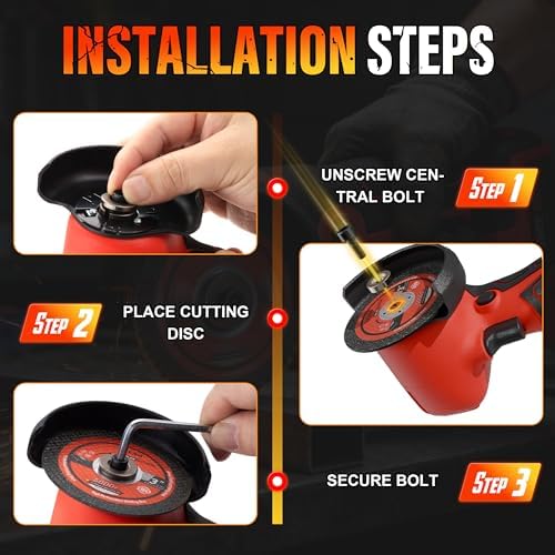 TEENO Cordless Angle Grinder 3", 21V Mini Cut-Off Tool, LCD Battery Display