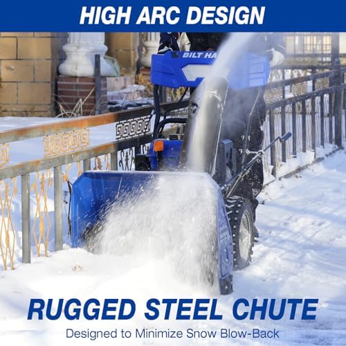 BILT HARD 2 Stage Gas Snow Blower 24-Inch with 212cc Engine, Self Propelled Snowblower with Electric Start and LED Headlight, Snow Removal Machine for Driveway