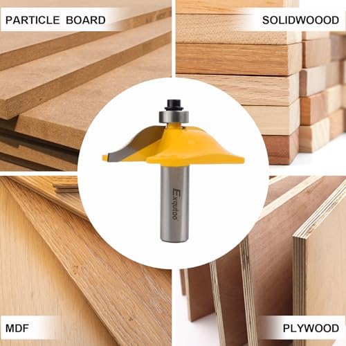 Exqutoo 1PCS 1/2" Shank 2-1/2" Diameter Raised Panel Cabinet Door Making