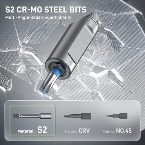 42 in 1 Magnetic Ratcheting Screwdriver Set with T Handle | T Handle Allen Wrench Set, Multi Tool Set with Case for Electronics, Furniture, Bicycle & DIY Repair, Army Green