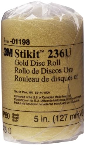 3M Stikit Gold Disc Roll, 01198, 5 in, P80A
