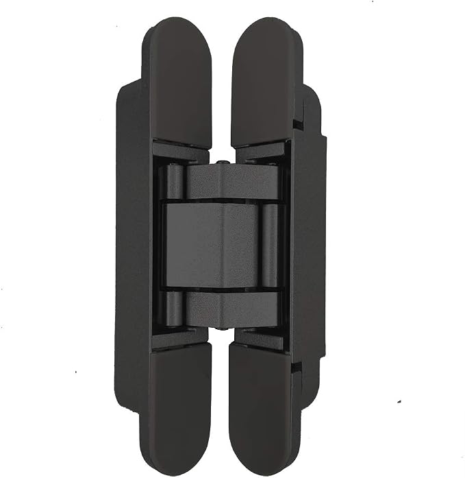 Invisible Hinge Concealed Door Hinges Heavy Duty Hidden Hinge up to 176 Pound Doors 3-D Adjustable 7 inch Black - 2 Pack