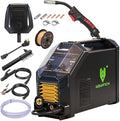 200A Aluminum MIG Welder, Heavy Duty Pulse MIG Welder with Clear LCD Display, SYN MIG Gas MIG/Flux Core MIG/Single-pulse//Lift TIG/ARC/Spot/Spool Gun 8 In 1 Wire Welder, 45° Beveled