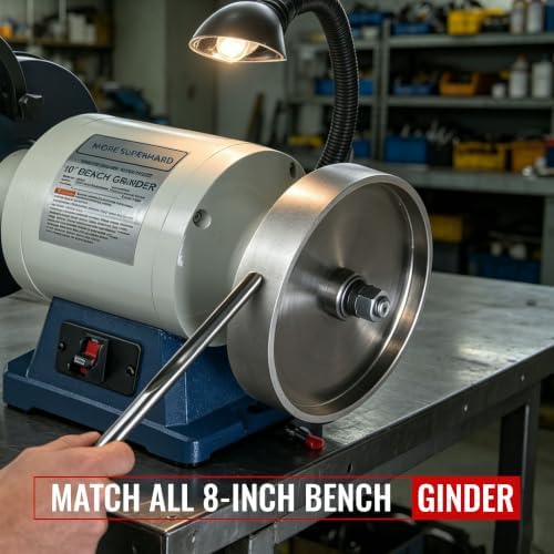 CBN Grinding Wheel 8 Inch 180 Grit, 8" x 1" Wide, 5/8" Arbor, Bench Grinder Wheel for Sharpening HSS, Lathe Tools, Chisels & Woodturning Tools, Fit 8-Inch Bench Grinders(180 Grit)