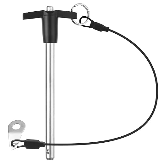 T Handle Quick Release Pin 3/8 Inch Diameter,304 Stainless Steel Ball Locking Pin with Push Button Lanyard Usable Length 3.94"(9.5mm x 100mm)