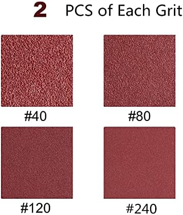6 x 48-Inch Sanding Belts for Belt Sander 6x48, 40 80 120 240 Grit, 8 Pack