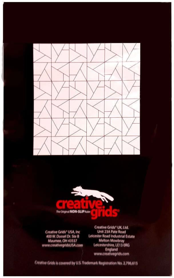 Creative Grids Scrap Crazy 6 Template Set Quilt Ruler – CGRMT6 – Made in USA, 6in x 9in, Non-Slip Grip Acrylic Quilting, Sewing, Crafting, Patchwork Ruler & Template