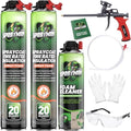 Sprayman Spraycoat Fire Rated Spray Foam Insulation Kit 40 Sq Ft (2x27.1oz) High R-Value (11.32 / 2in) Heat & Noise Reduction, Closed Cell Foam for Wall & Attic - Gun, Cleaner & Safety Gear, 2 Pack