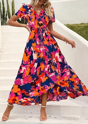 PRETTYGARDEN Women's Boho Floral Summer Maxi Dresses