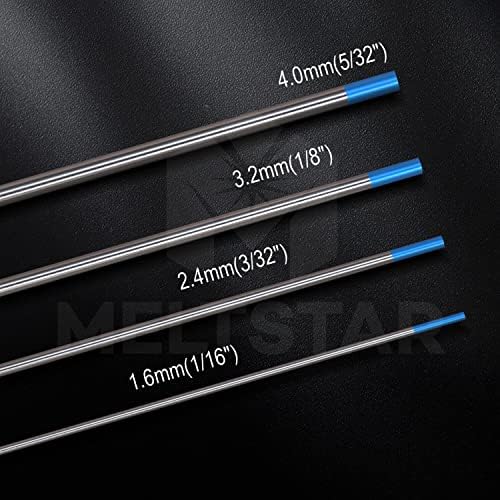 TIG Welding Tungsten Electrodes 2% Lanthanated Tungsten 1/16” x 7” (Bule, WL20) 10-Pack