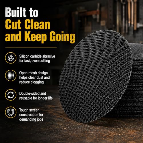 17 Inch Sanding Screen Discs, 80 Grit for Floor Prep, 10 Pack