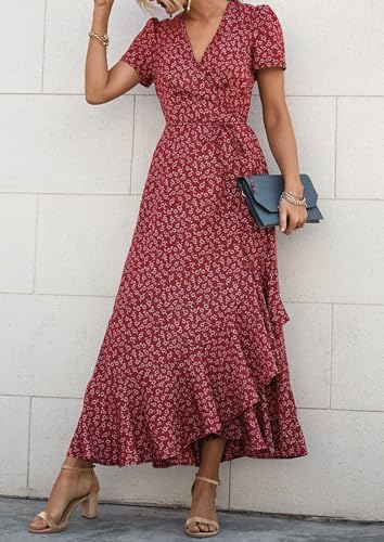 PRETTYGARDEN Women's Boho Floral Summer Maxi Dresses