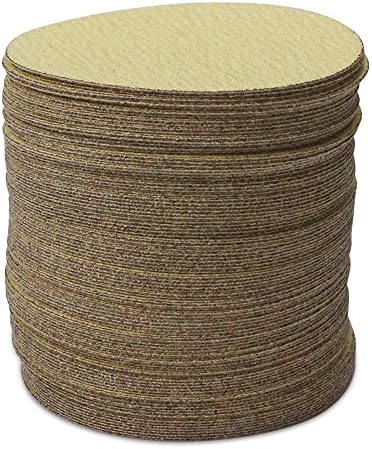 BHA 6" No Hole Hook & Loop Sanding Discs for DA Sander, 220 Grit - 100 Pack