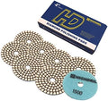Dry Diamond Polishing Pads - 8pcs 4 inch #1500 Sanding Pads Kit for Granite Marble Ceramic Used on Angle Grinder or Polisher