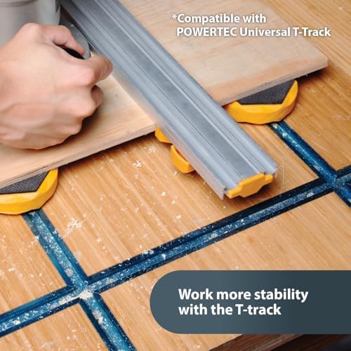 POWERTEC Bench Dog Puck - Fits 3/4" Dog Hole on Work Bench & T Track, Ideal for Sanding, Routing, Finishing & Painting, T Track Accessories - 4PK (71820)