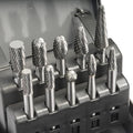 LU&MN Tungsten Carbide Burr Set, 1/4" Shank, 10 Pcs