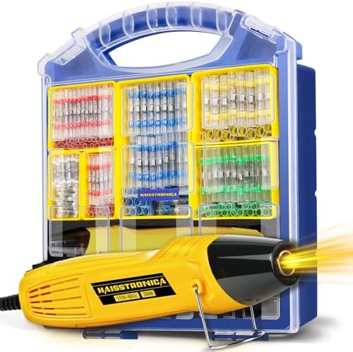 haisstronica Solder Seal Wire Connectors with 350W Mini Heat Gun, 360PCS