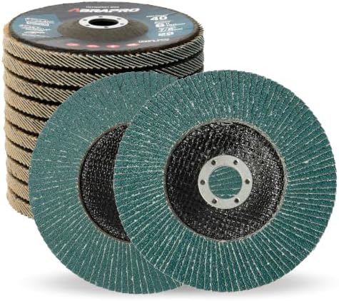 10 Pack ABRAPRO T29 Jumbo Zirconia Flap Discs 6" x 7/8", 40/60/80 Grit