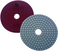 PPW141D Diamond Polishing Pads 4" For Concrete Terrazzo Marble Stone Granite Edge Countertop Floor Wet Polishing, Grit 500 - Pack of 5