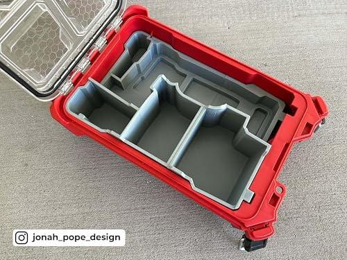 Jonah Pope Design 3d Printed Insert designed for M12 Orbital Detail Sander and Packout Organizer (Insert only) (Industrial Gray)