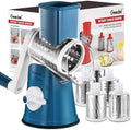 Geedel Rotary Cheese Grater Hand Crank, Cheese Shredder Vegetable Slicer