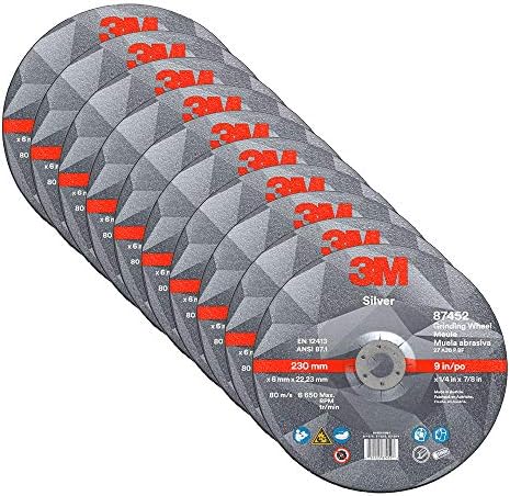 3M Silver Depressed Center Grinding Wheel, 87452, 36+, T27