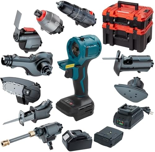 SELFIE CAT 10-in-1 20V Max Cordless Power Tool Combo Kit with 2 Batteries