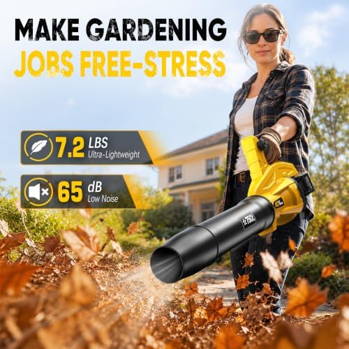 LITEKON 40V Leaf Blower Cordless, Brushless 765CFM & 13 Speed Modes, Electric Cordless Leaf Blowers with 2 x 5.0Ah Batteries and Charger, Powerful Blowers for Lawn Care, Blowing Leaves, Dust, Snow