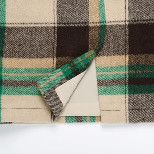 IDEALSANXUN Plaid Skirts for Women Fall Winter Knee Length Pencil Wool Skirt with Slit