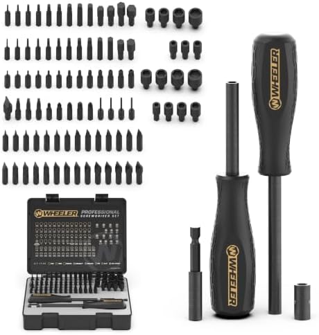 Wheeler Engineering 100-Piece Professional Screwdriver Set with Steel Construction, Metric and Standard Sizes, Storage Case, for Gunsmithing and Maintenance