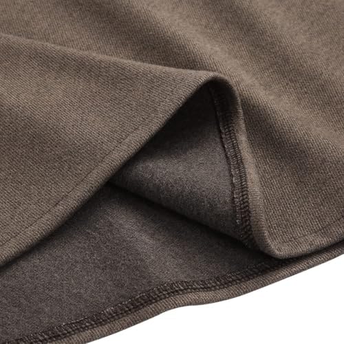 IDEALSANXUN Womens Plaid Wool Skirts Elastic Waist A-Line Pleated Tartan Long Skirts