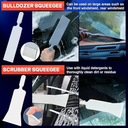 80PCS Window Tint Kit Vinyl Wrap Tool for Car Tinting Tools witn Storage Bag,Bulldozer Squeegee,Windshield Back Tint Scraper, Small Rubber Squeegee, Wrap Stick for Car Wrapping Film Installation