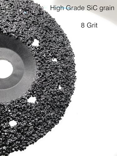 SIGNI 5 Pack SiC Plastic Back Grinding Wheel for Granite/Marble/Concrete and Glasses (7 INCH, 8 GRIT)